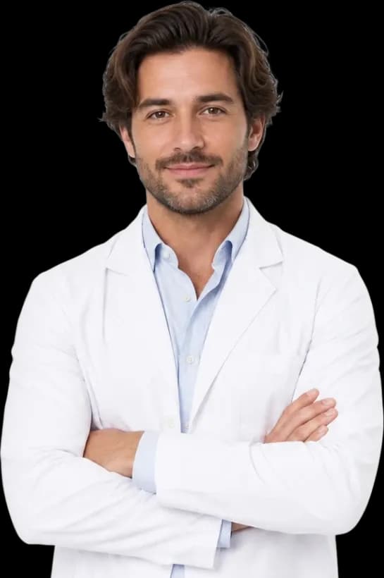 Doctor in a white coat