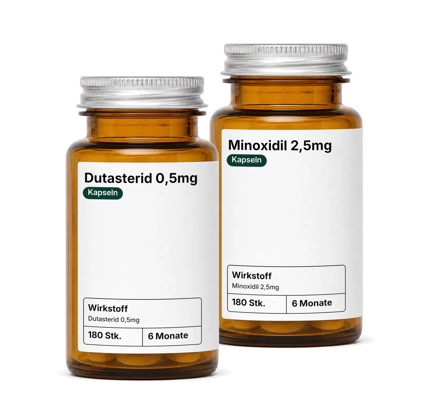 Combination set: minoxidil 2.5mg & dutasteride 0.5mg